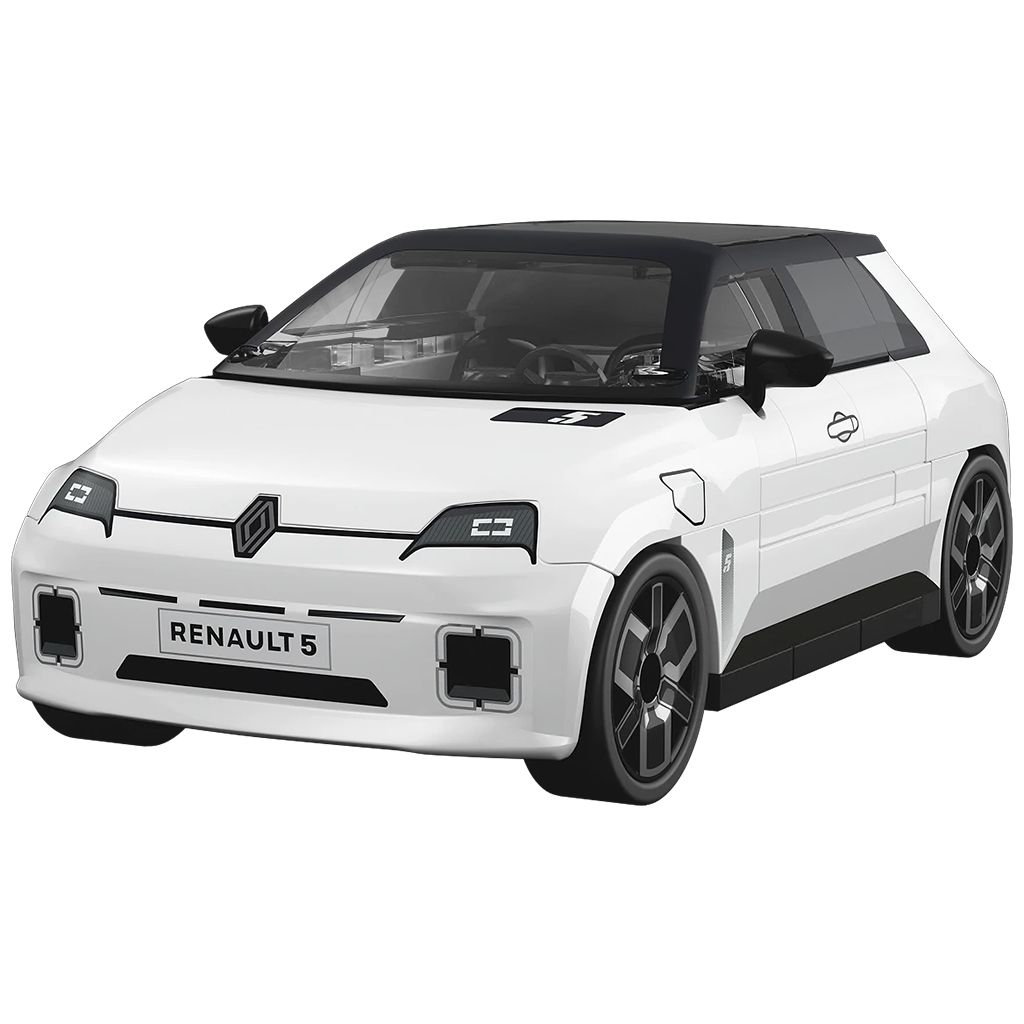 COBI: Biały samochód budowlany Renault 5 E-Tech (24675) kép 2