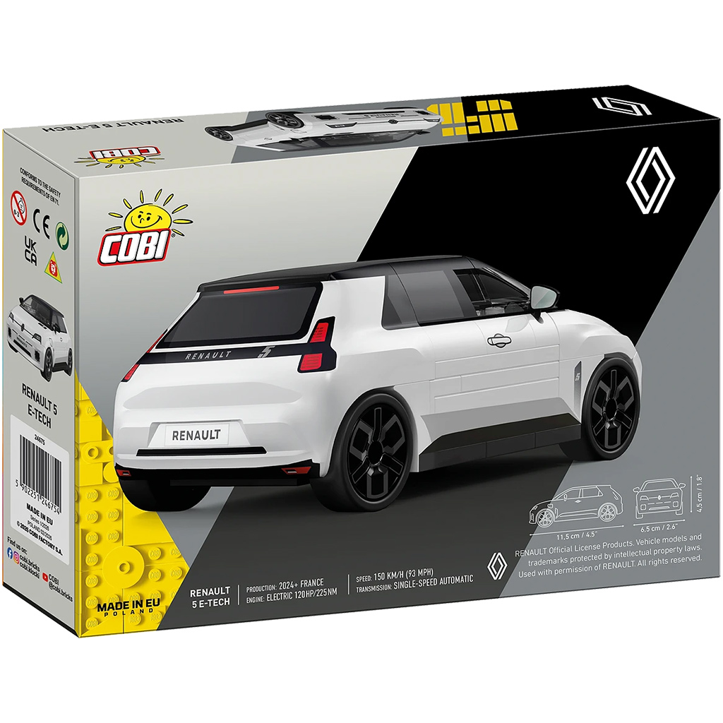 COBI: Biały samochód budowlany Renault 5 E-Tech (24675) kép 5