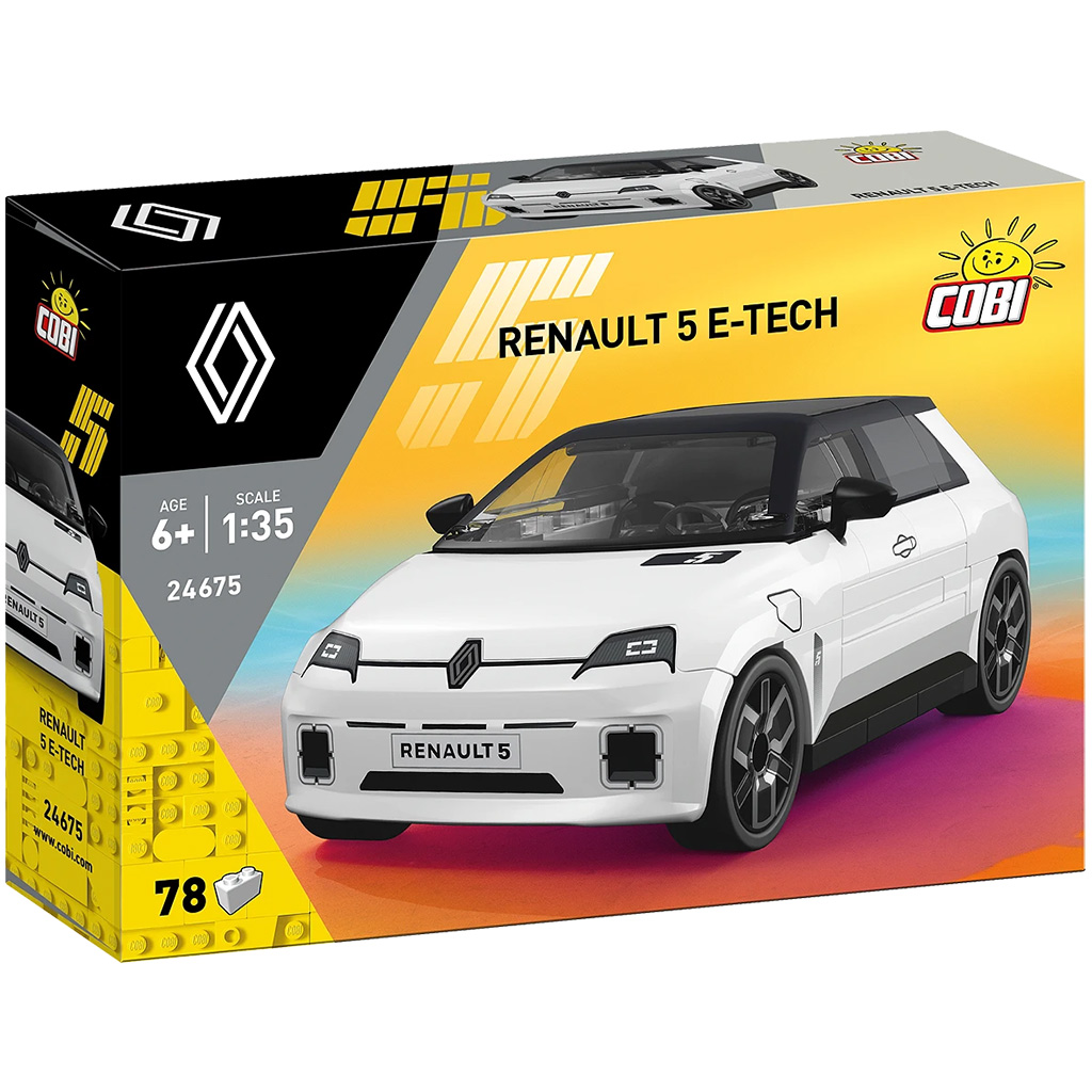 COBI: Biały samochód budowlany Renault 5 E-Tech (24675) kép 1