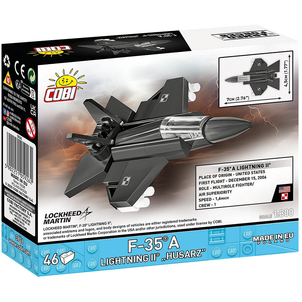 COBI: Siły Zbrojne F-35A Lightning II "Husarz" klocki konstrukcyjne (5926) kép 4