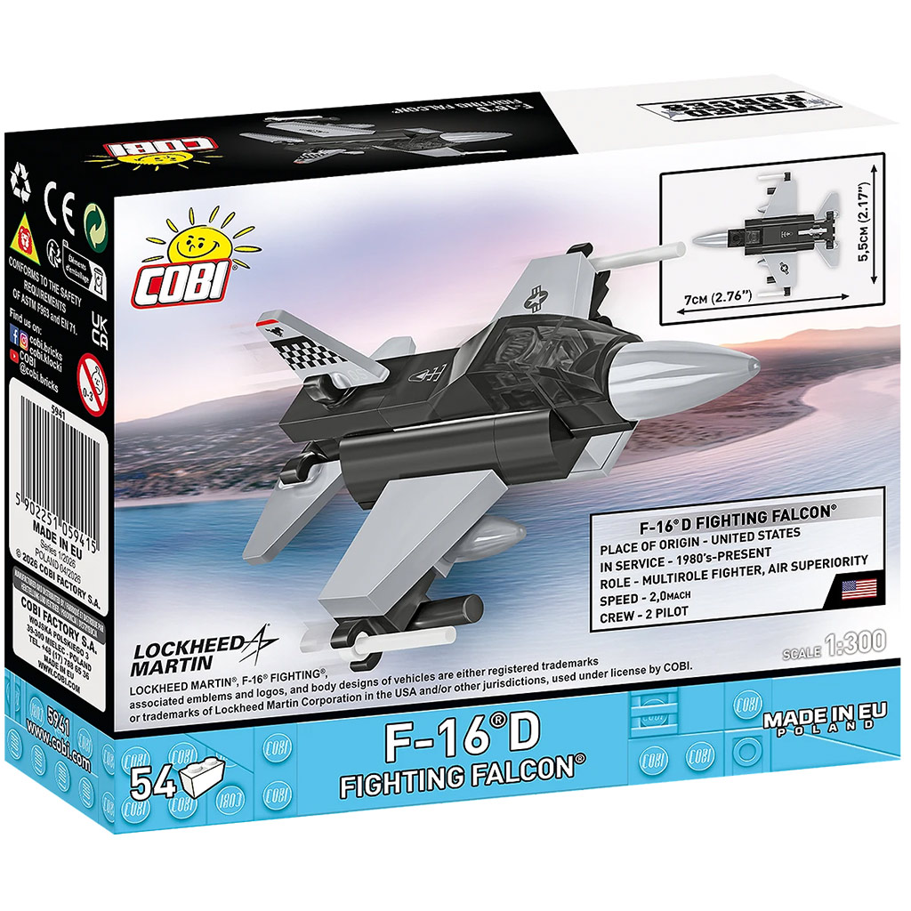 COBI: Siły Zbrojne F-16D Fighting Falcon zestaw konstrukcyjny (5941) kép 5