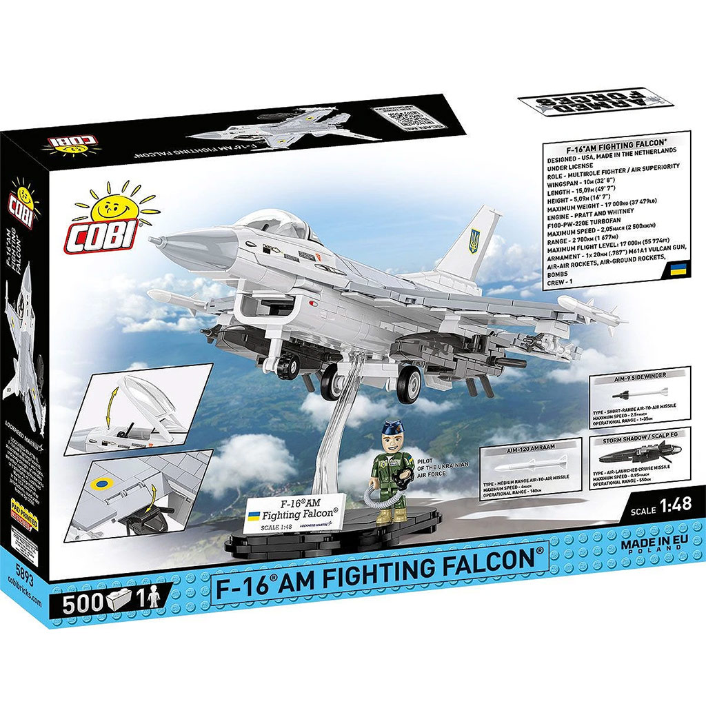 COBI: Siły Zbrojne F-16AM Fighting Falcon zestaw konstrukcyjny (5893) kép 8