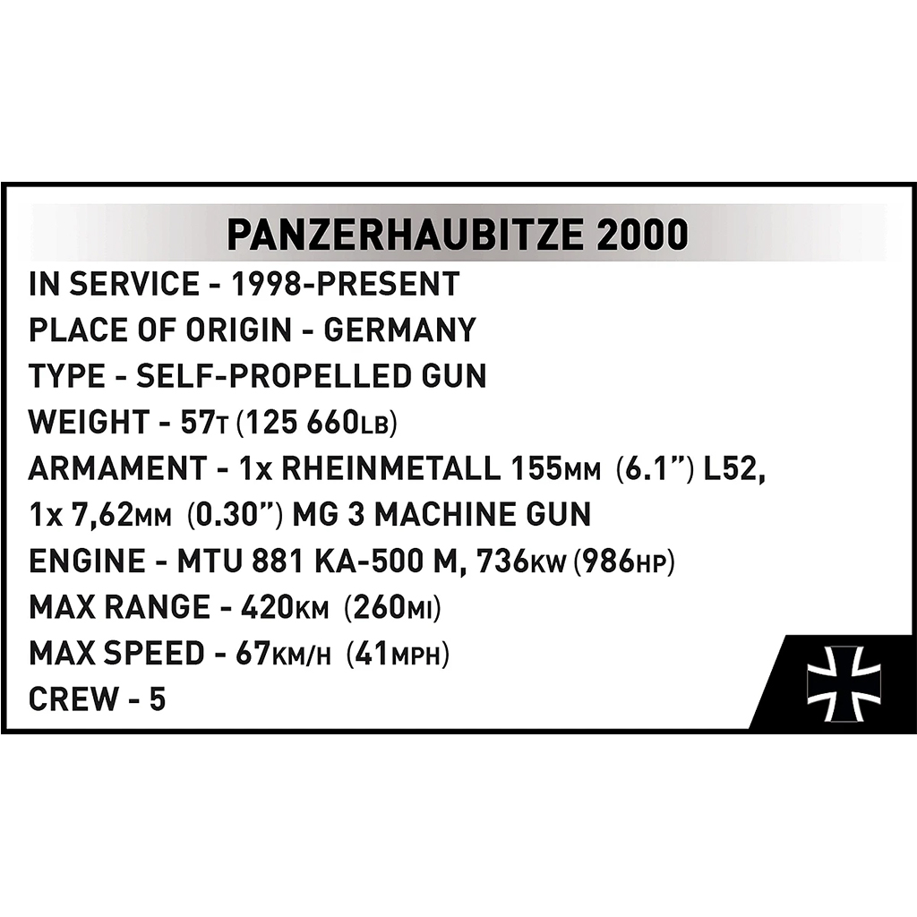 COBI: Siły Zbrojne Panzerhaubitze 2000 klocki (2628) kép 7