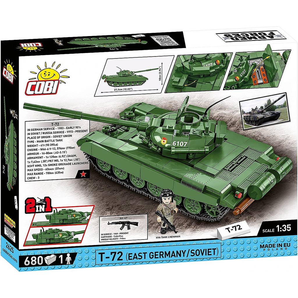 COBI: Siły Zbrojne T-72 (Niemcy Wschodnie/Sowieci) czołg budowlany (2625) kép 10
