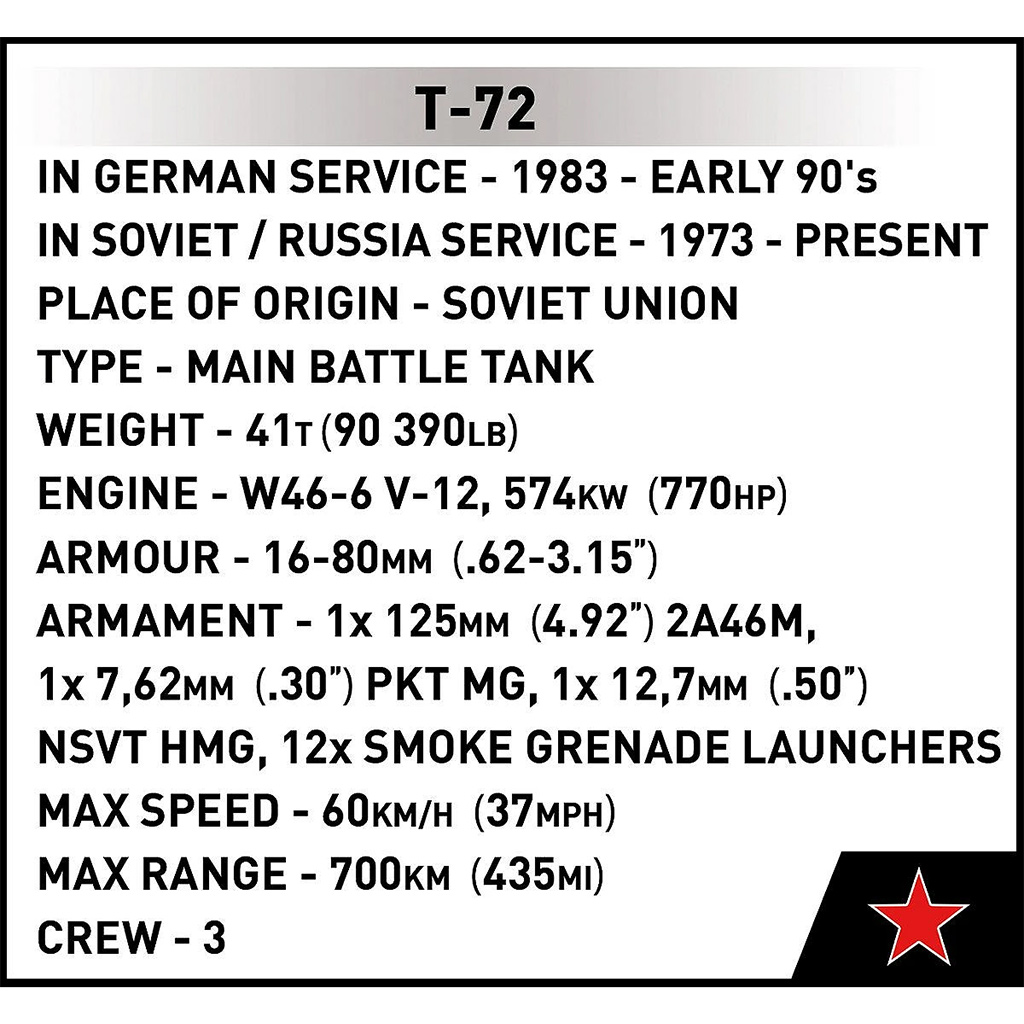 COBI: Siły Zbrojne T-72 (Niemcy Wschodnie/Sowieci) czołg budowlany (2625) kép 7