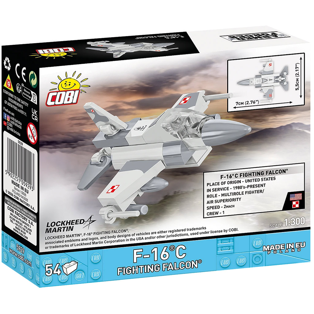 COBI: Zbrojne Siły F-16C Fighting Falcon klocki (5929) kép 4