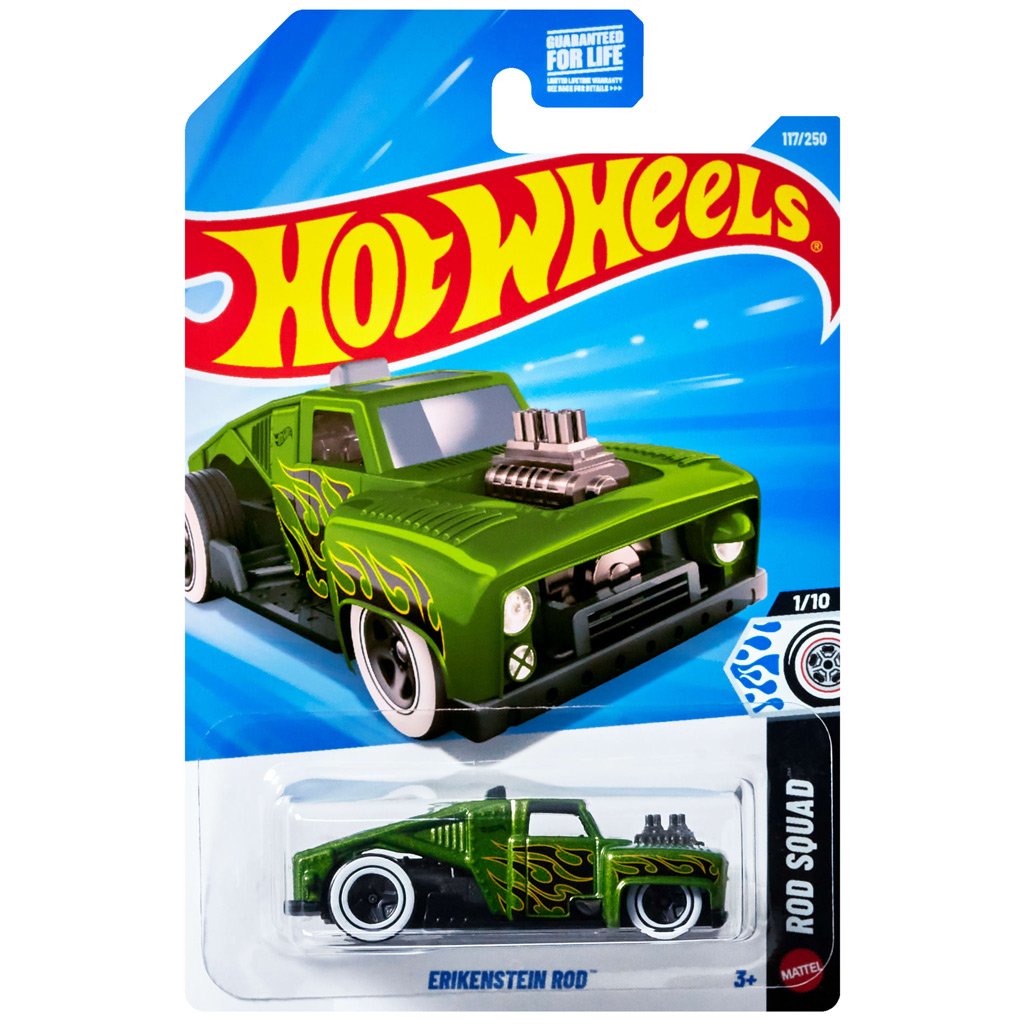 Hot Wheels: Erikenstein Rod zielony samochodzik 1/64 - Mattel kép 1