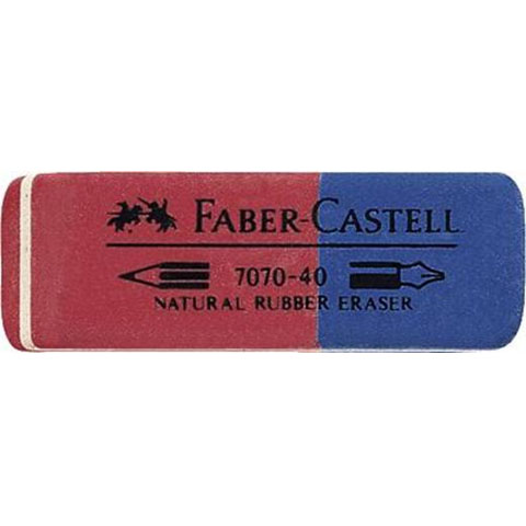 Faber-Castell: Gumka kauczukowa niebieska/czerwona do ołówka i długopisu kép 1