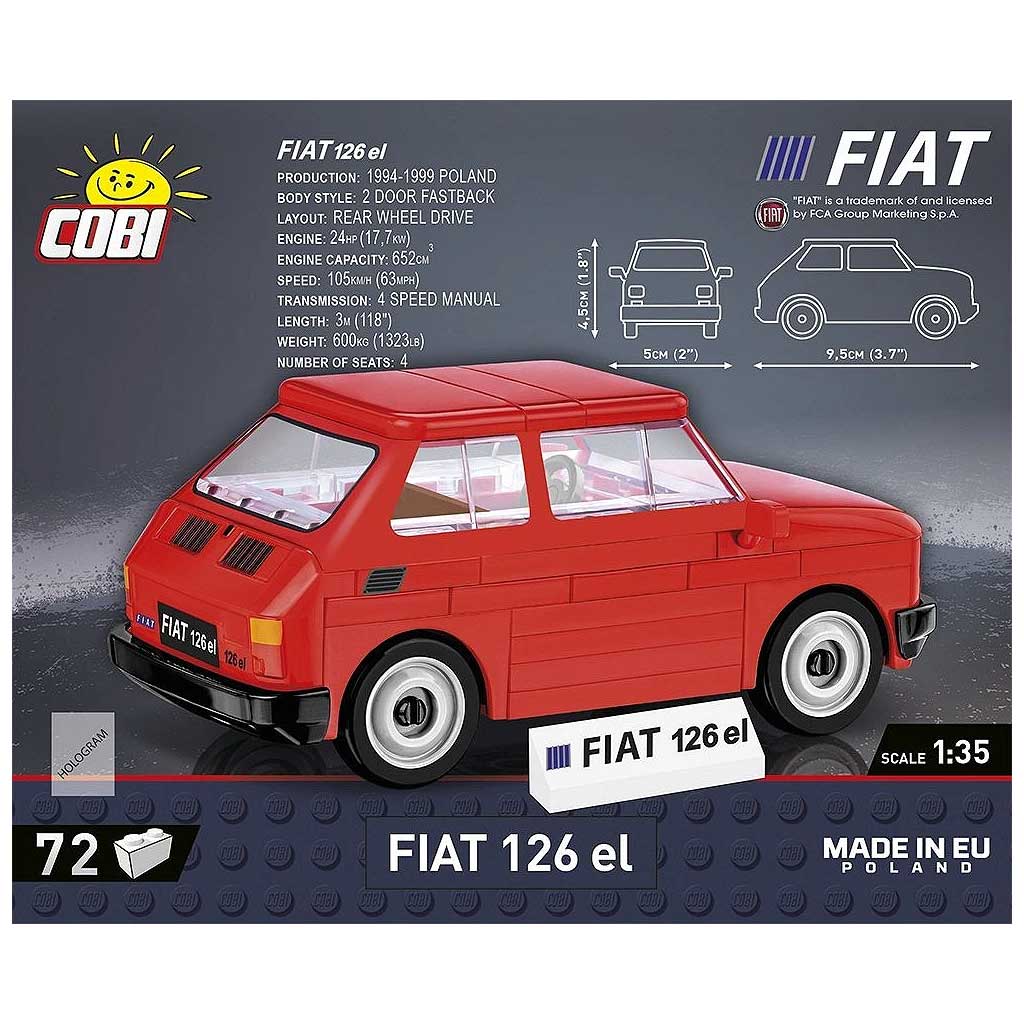 COBI: Fiat 126p gra konstrukcyjna (24531) kép 2