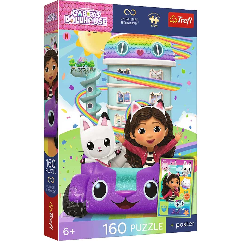 Gabi domek dla lalek — puzzle 160 elementów z plakatem UFT - Trefl kép 1