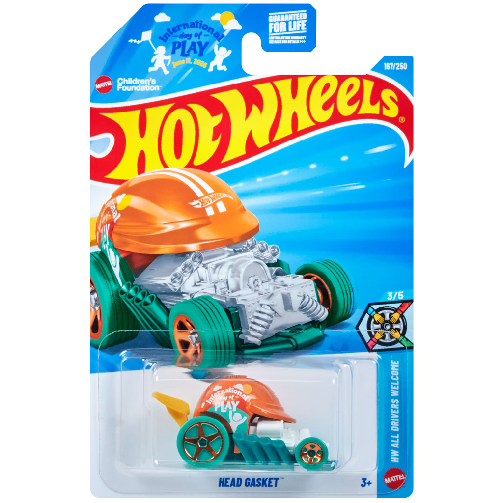 Hot Wheels: Head Gasket zielony samochód 1/64 - Mattel kép 1