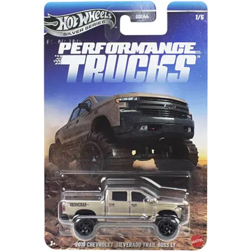 Hot Wheels Silver Series: 2019 Chevrolet Silverado Trail Boss LT samochód 1/64 - Mattel kép 1