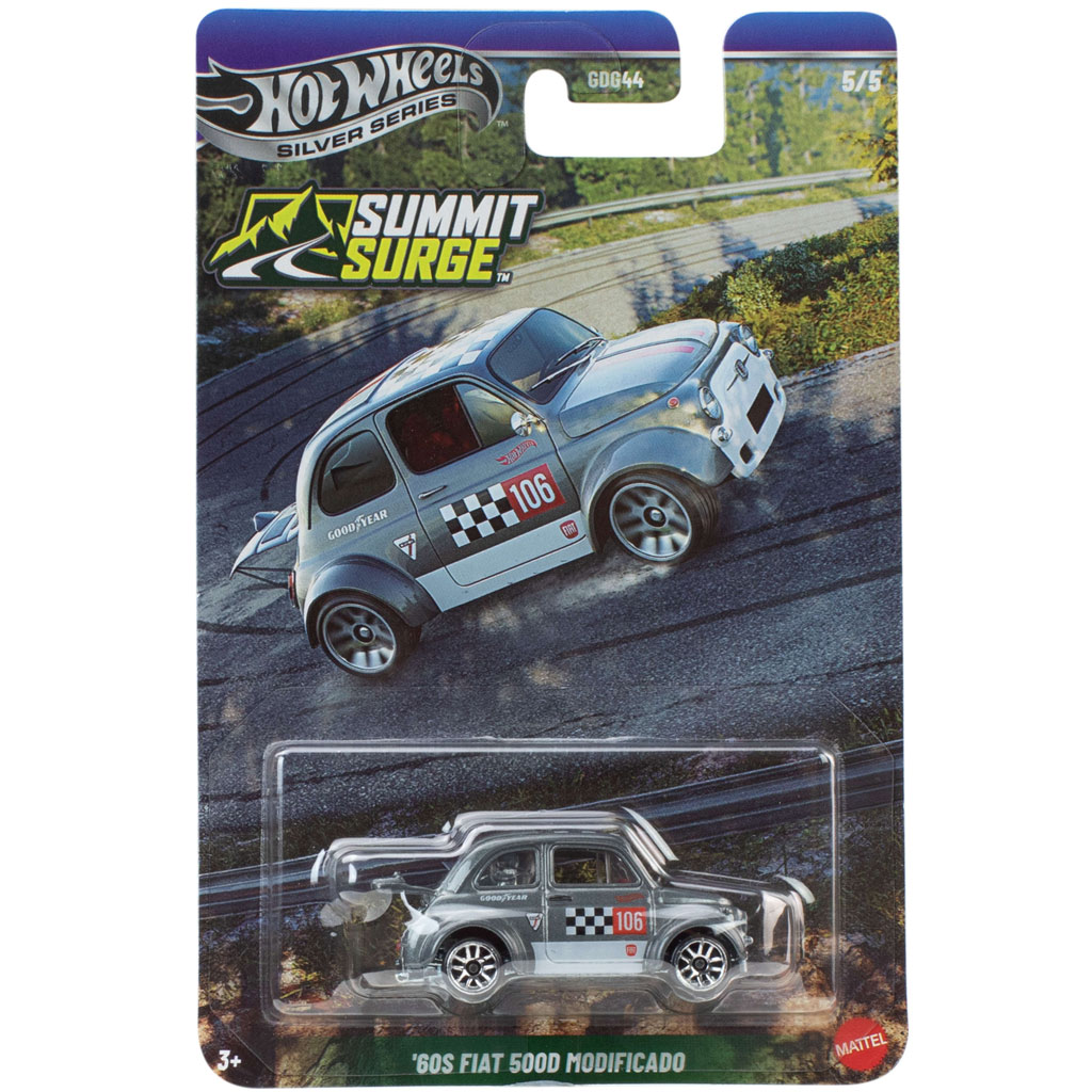Hot Wheels Silver Series: zmodyfikowany Fiat 500D z lat 60., samochodzik w skali 1:64 - Mattel kép 1