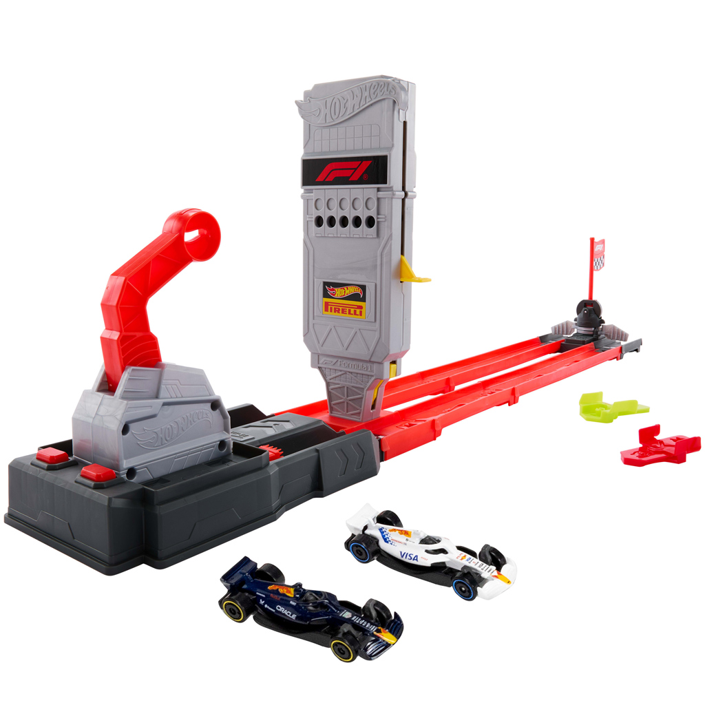 Hot Wheels: Zestaw toru Start z siatki Formuły 1 - Mattel kép 2