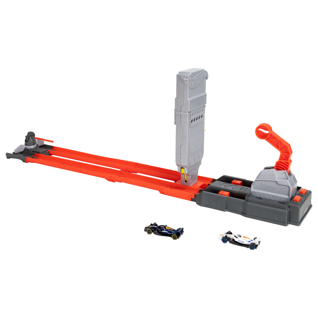 Hot Wheels: Zestaw toru Start z siatki Formuły 1 - Mattel kép 4