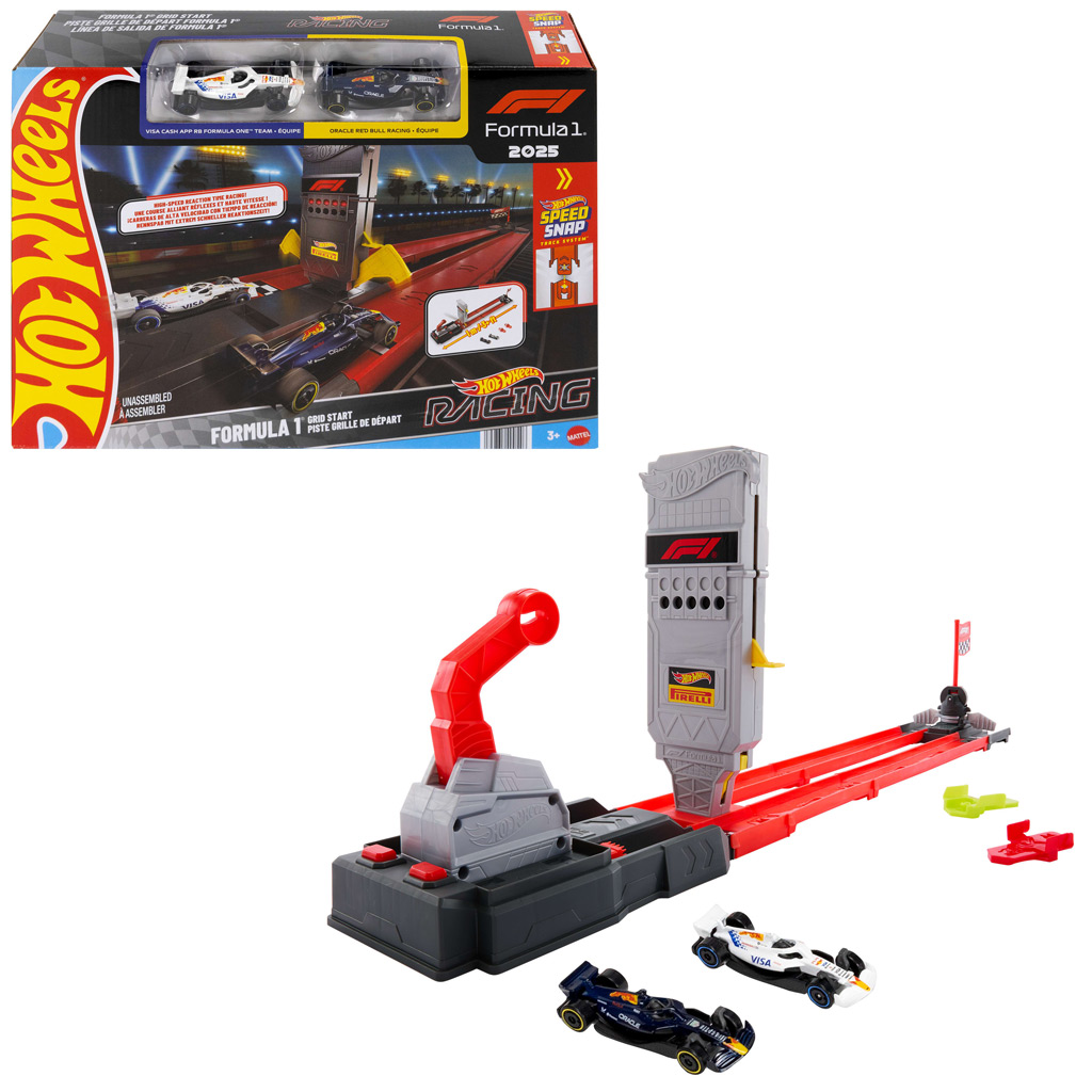 Hot Wheels: Zestaw toru Start z siatki Formuły 1 - Mattel kép 1