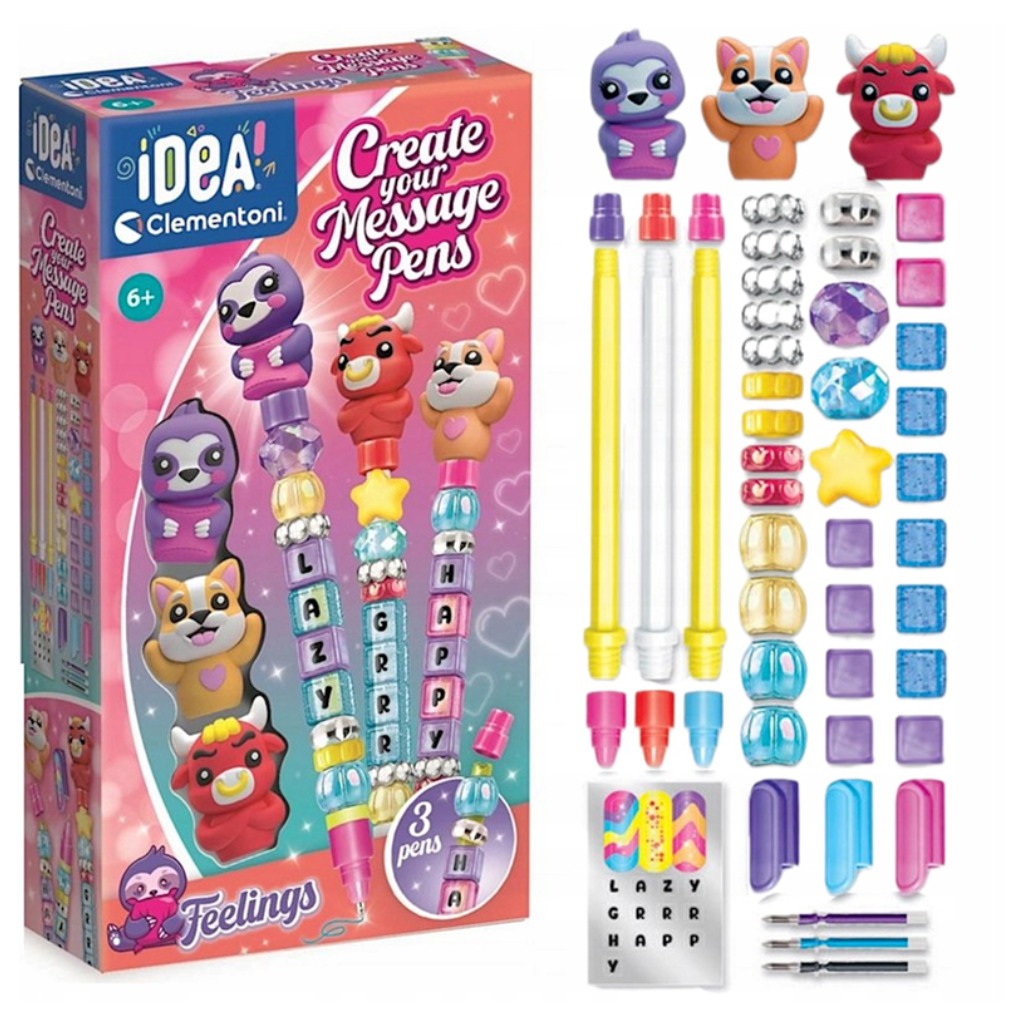 Idea! Zestaw długopisów do pisania wiadomości - Clementoni kép 2