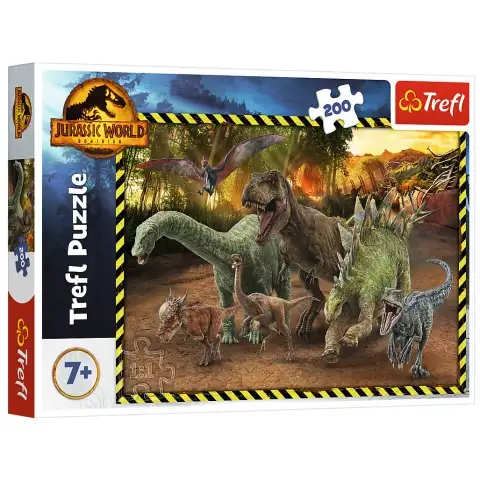 Jurassic World: Dinozaury z Jurassic Parku 200-elementowe puzzle - Trefl kép 1