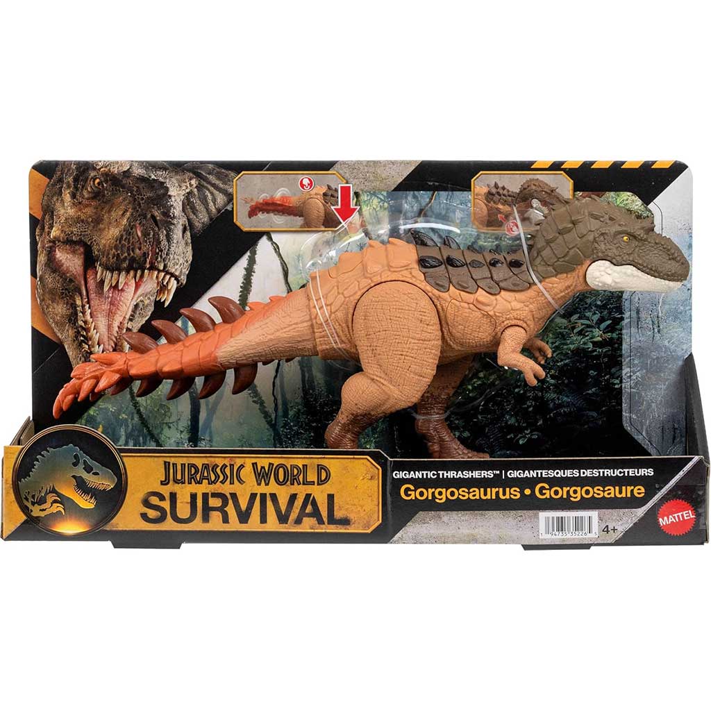 Jurassic World: Gigantyczny atakujący Gorgosaurus z dźwiękiem - Mattel kép 1