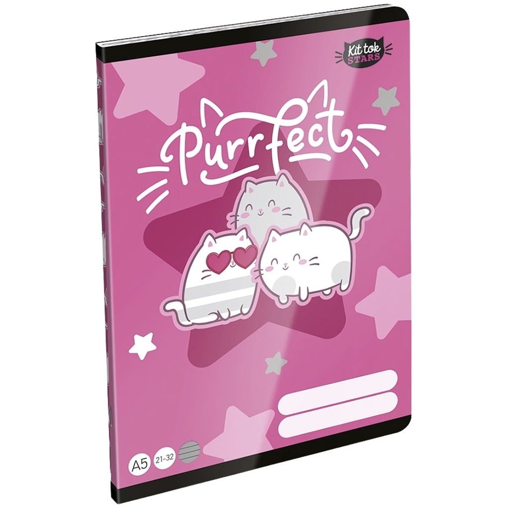 ICO: LizzySuli Kittok Stars Purrfect zeszyt w linię dla uczniów 4. klasy A/5 21-32 kép 1