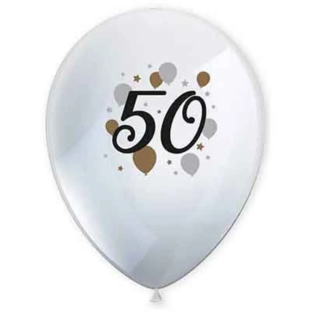 "50" lat balonów lateksowych w zestawie 6 sztuk kép 1