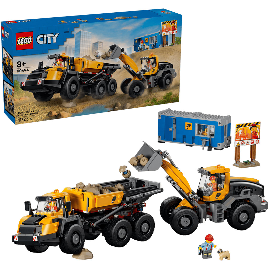 LEGO® City: Ładowarka czołowa i wywrotka (60494) kép 1