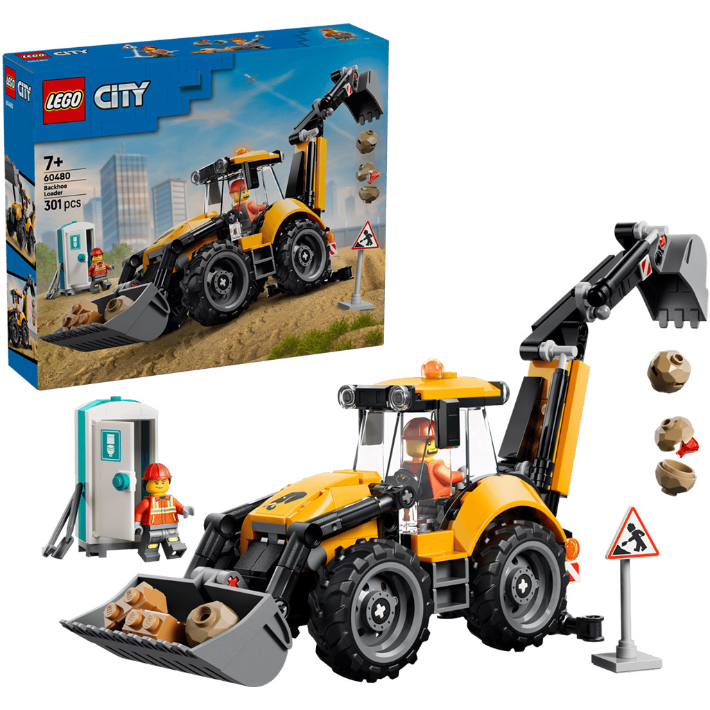 LEGO® City: Żółta koparko-ładowarka (60480) kép 1