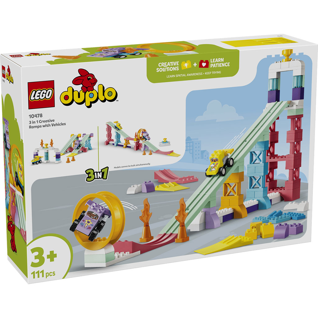 LEGO® DUPLO®: 3 w 1 kreatywne rampy i pojazdy (10478) kép 1