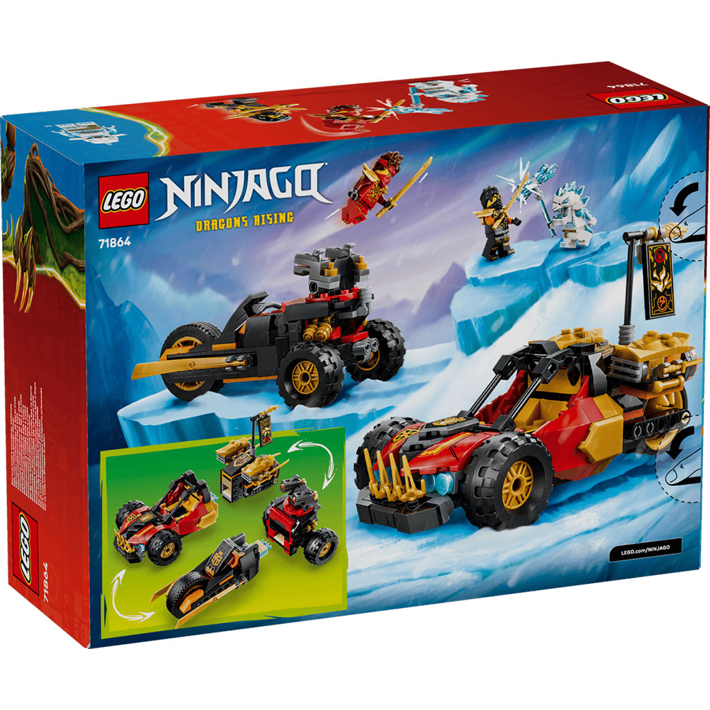 LEGO® Ninjago: Łączone pojazdy Kaia i Colea (71864) kép 7