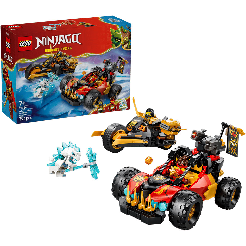 LEGO® Ninjago: Łączone pojazdy Kaia i Colea (71864) kép 1