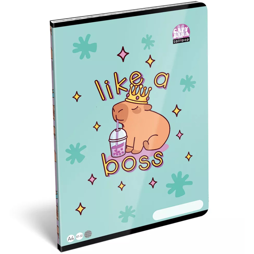 ICO: LizzySuli Lollipop Capybara wzór w kratkę zeszyt A/4 27-32 kép 1