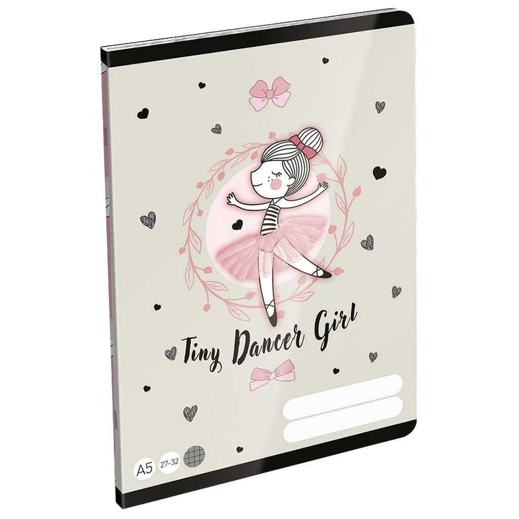 ICO: LizzySuli Lovely Ballerina Tiny Dancer w kratkę zeszyt A/5 27-32 kép 1