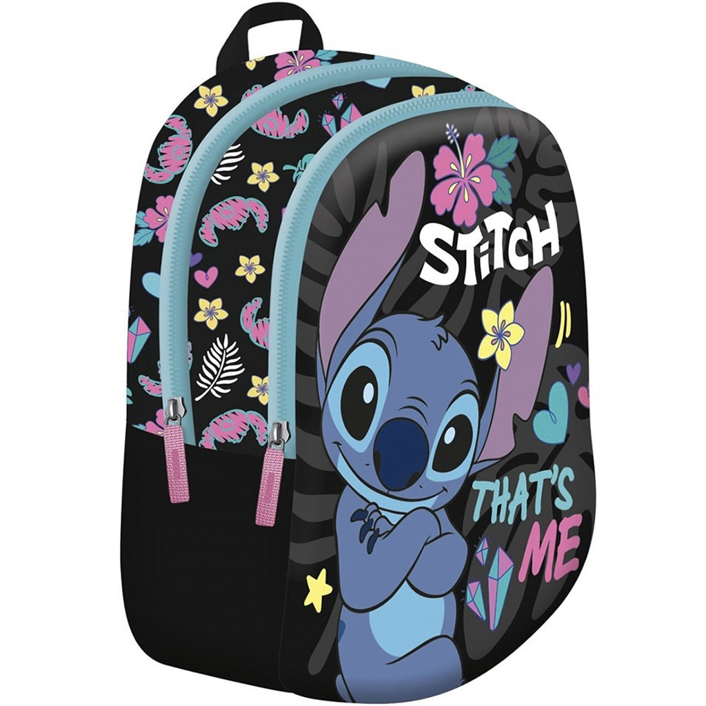 Czarny plecak przedszkolny Disney Stitch That's Me 29x22x9 cm kép 1
