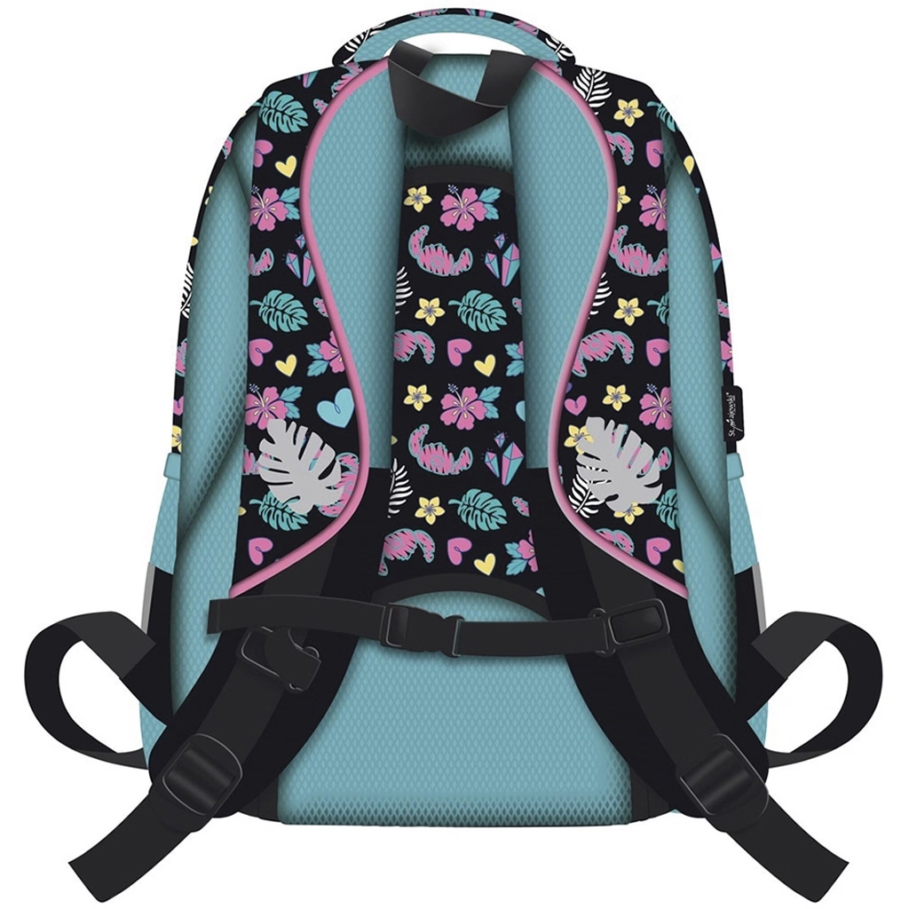 Plecak szkolny Disney Stitch z 4 przegródkami, plecak niebieski z pomponem BPL58 40x29x19 cm kép 2