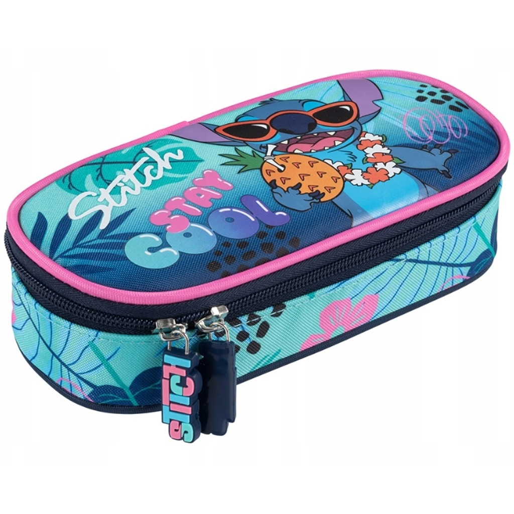 Disney Stitch Stay cool z napisem owalny piórnik PC01 23x9,5x6 cm kép 1