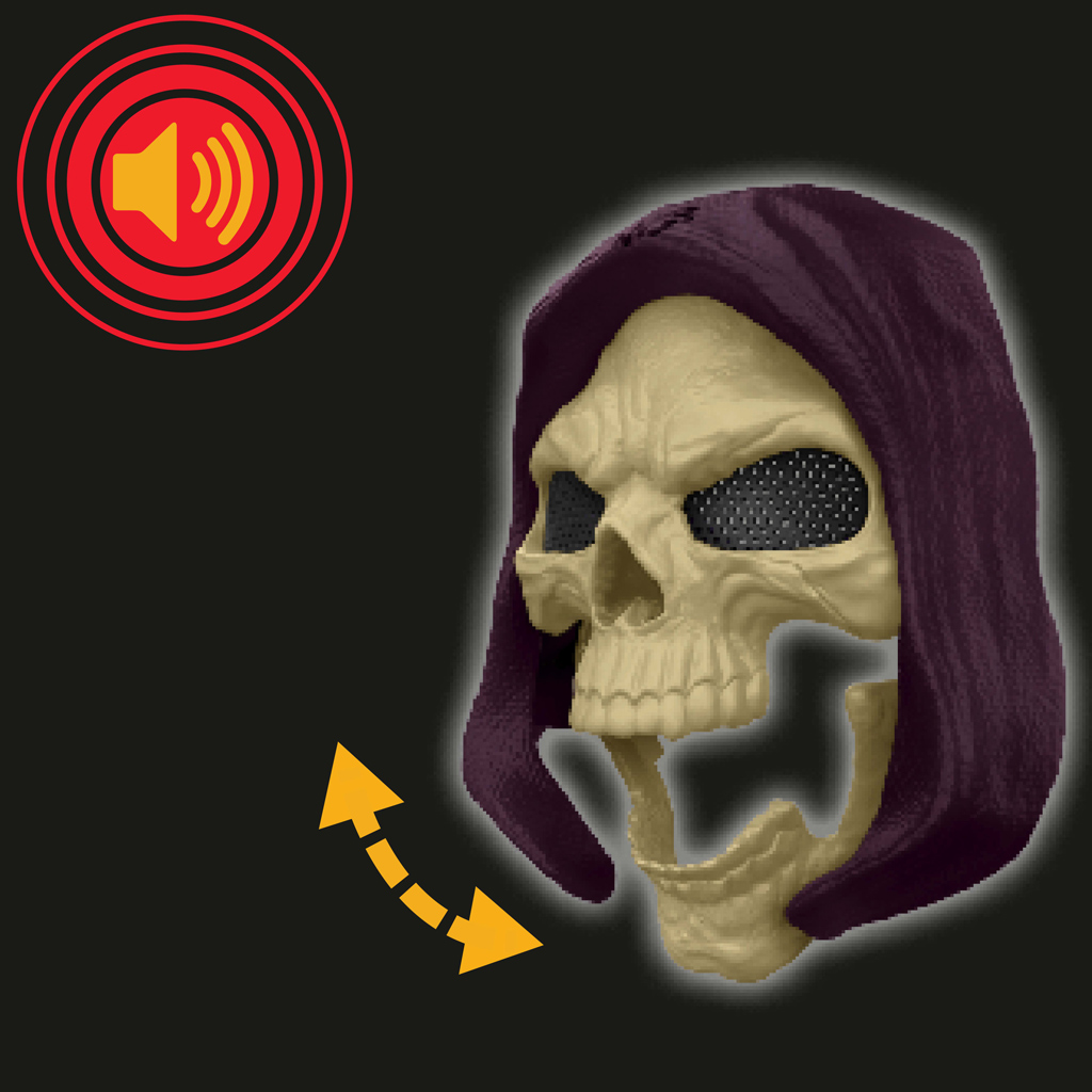 Masters of the Universe: Obrońcy Wszechświata — świecąca i dźwiękowa maska Skeletora (czaszkowa) - Mattel kép 3