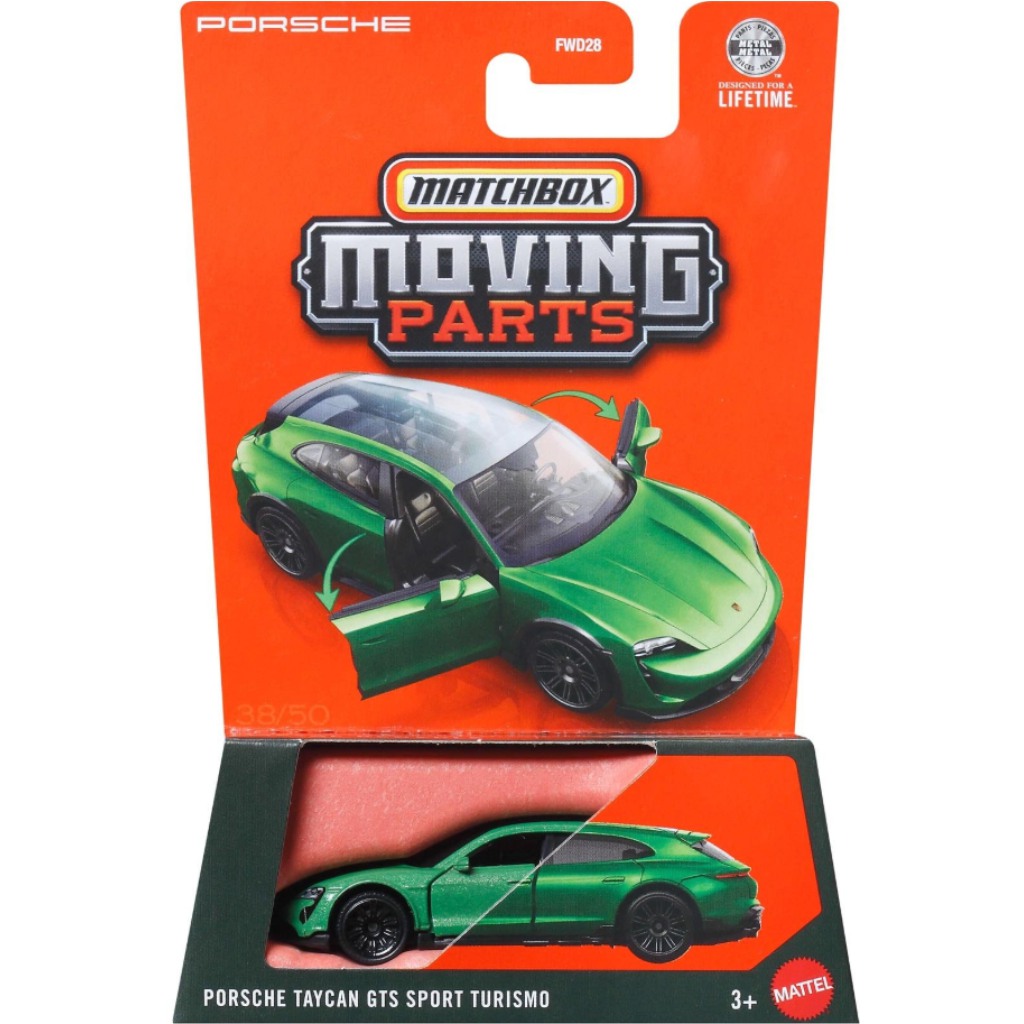Matchbox Moving Parts: Porsche Taycan GTS Sport Turismo otwierany samochodzik 1/64 - Mattel kép 1