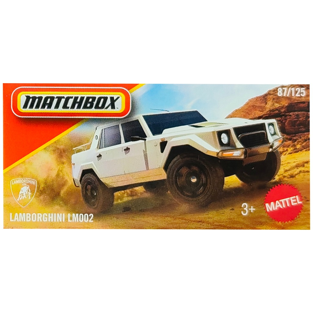 Matchbox: Lamborghini LM002 biały samochód 1/64 – Mattel kép 1