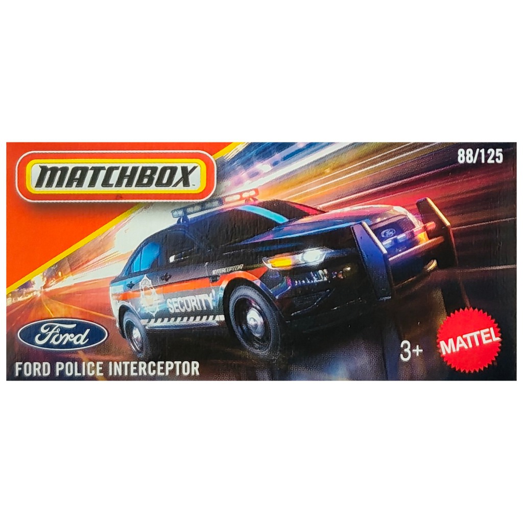 Matchbox: Ford Police Interceptor samochód w pudełku 1/64 – Mattel kép 1