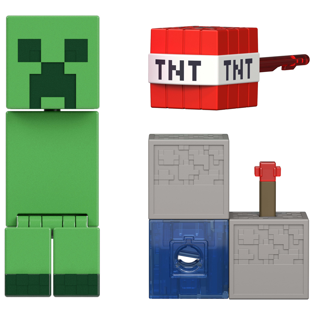 Minecraft: Figura Creeper z wyrzutnią TNT - Mattel kép 2