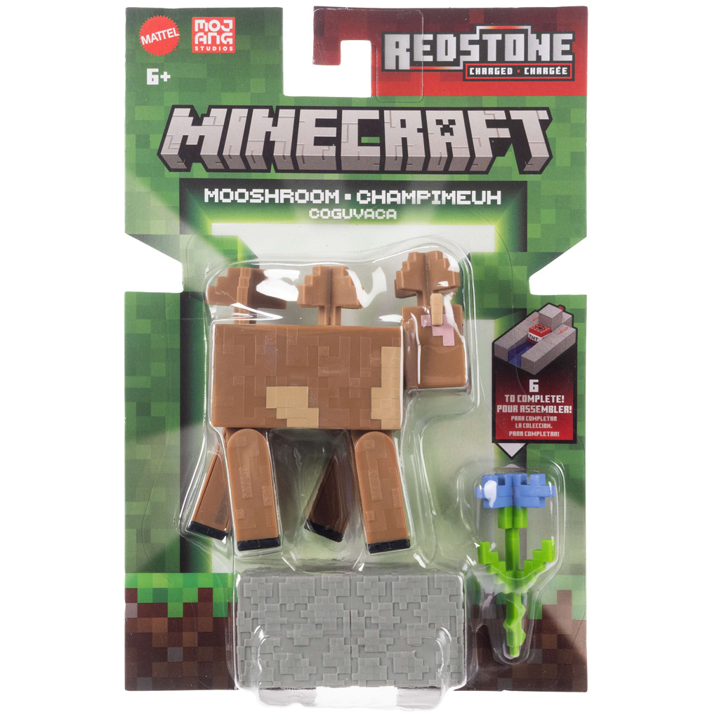 Minecraft: Figura Mooshroom z akcesoriami - Mattel kép 1