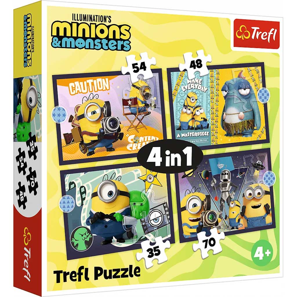 Minionki 3 w 1 puzzle 35-48-54-70 elementów - Trefl kép 1