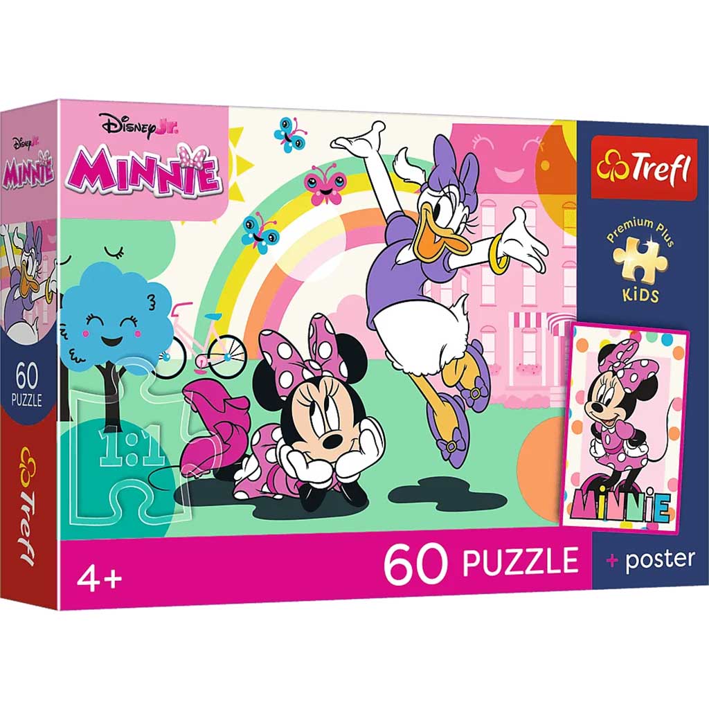 Disney Myszka Minnie 60-elementowe puzzle Premium Plus dla dzieci z plakatem - Trefl kép 1