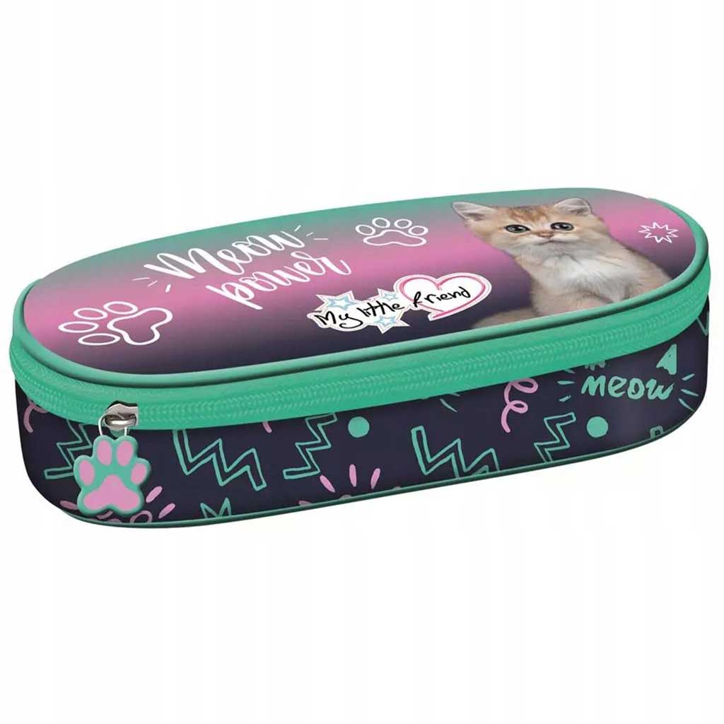 MLF Kitty Party owalny piórnik z kotkiem PC01 23x9,5x6cm kép 1