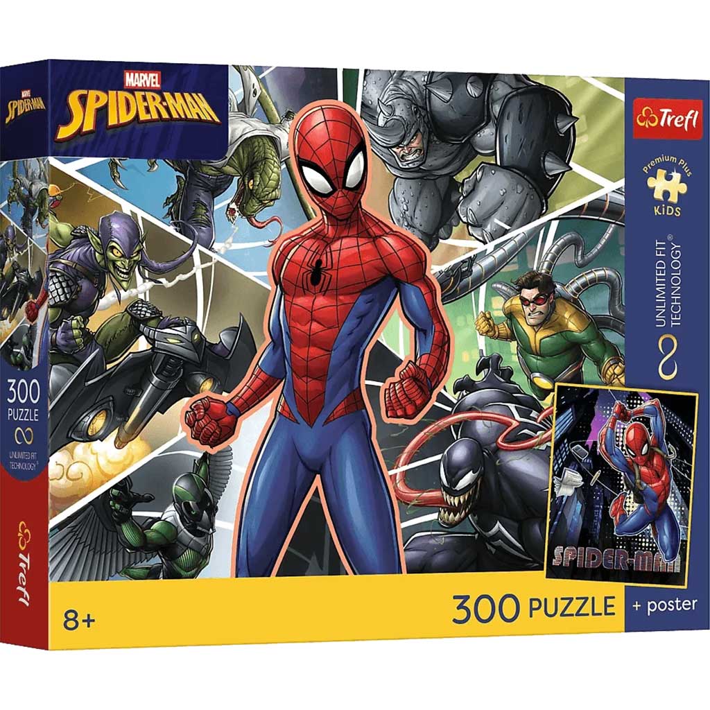 Marvel Spider-Man 300 elementów puzzle UFT z plakatem - Trefl kép 1