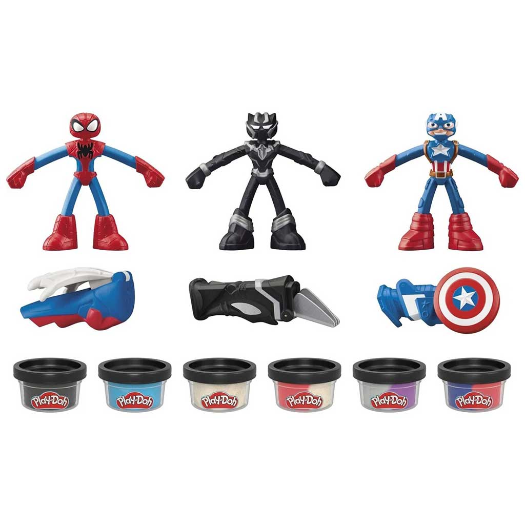 Play-Doh: Marvel Bohaterskie przygody — zestaw masy plastycznej z 3 figurkami - Hasbro kép 3