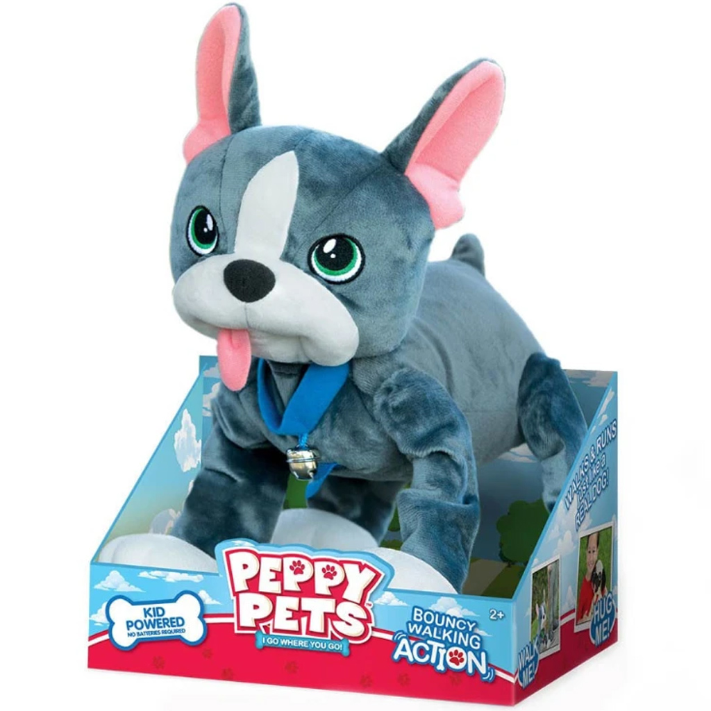 Peppy Pets: Francuski bulldog pluszowy piesek z smyczą 28cm kép 1