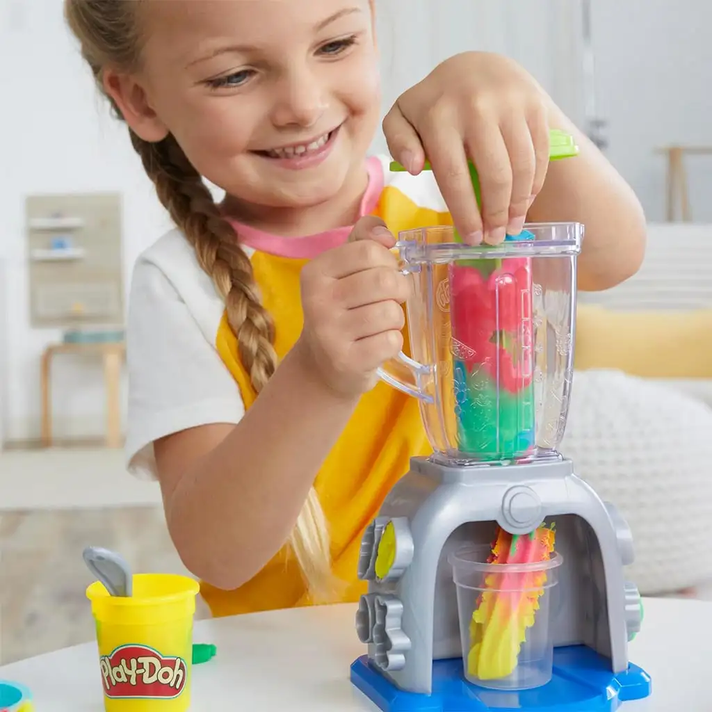 Play-Doh: Wirujący mikser do smoothie z 5 pojemnikami plasteliny, 198g kép 3