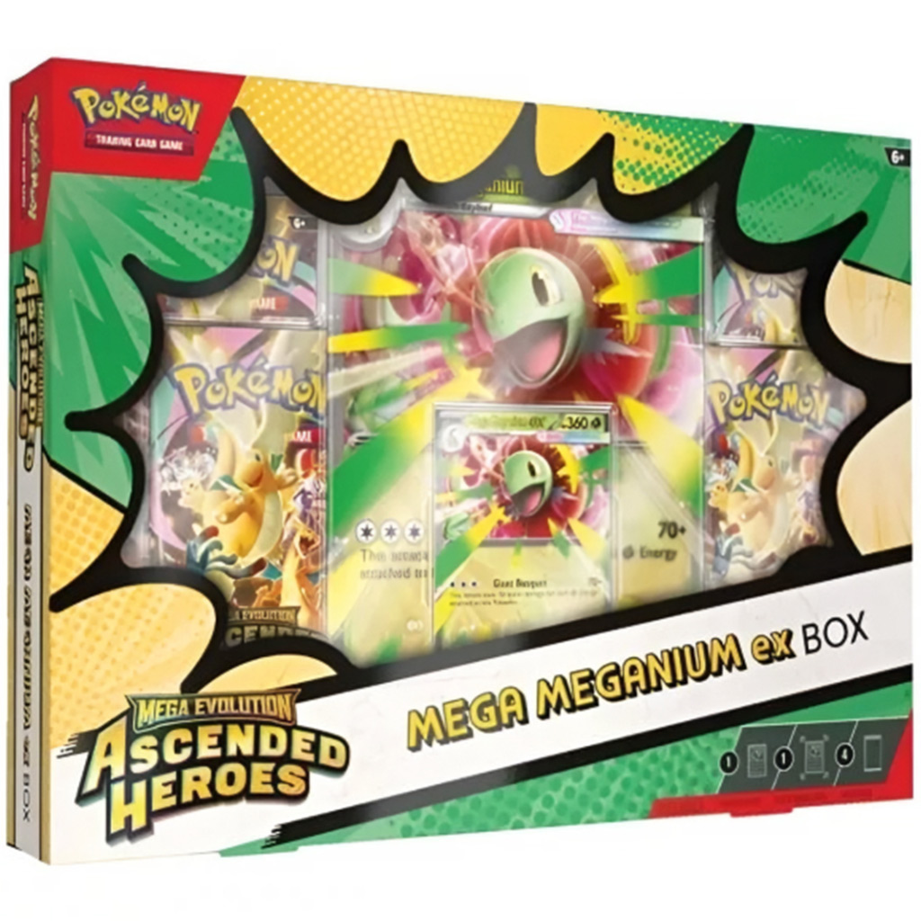 Pokémon TCG: Mega Ewolucja - Wzniesieni Bohaterowie - Mega Meganium ex Pudełko kép 1