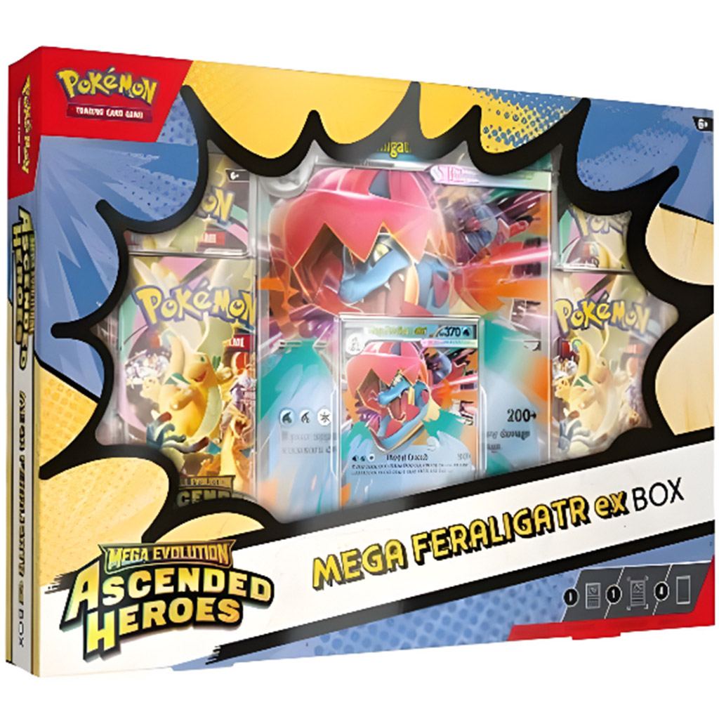 Pokémon TCG: Mega Ewolucja - Wzniosli Bohaterowie - Mega Feraligatr ex Pudełko kép 1